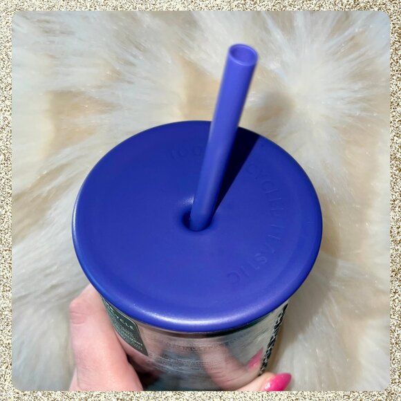 💜 ♻️ 2025 Starbucks Purple/Blue Recycled Glass 16oz Cold Cup NWT - Picture 4 of 4